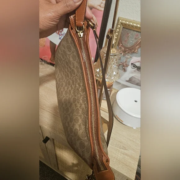 🧡 Coach Coated Canvas Tan Rust Signature Cary Shoulder Bag & Wallet Bundle - Picture 5 of 16